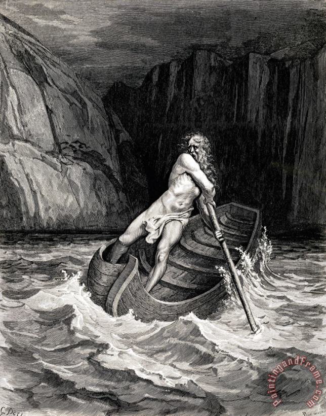 Gustave Dore Arrival of Charon Art Print