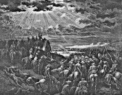 Gustave Dore Biblical Battle Scene Engraving
