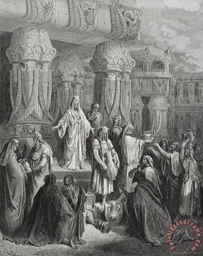 Cyrus Restoring The Vessels Of The Temple painting - Gustave Dore Cyrus Restoring The Vessels Of The Temple Art Print