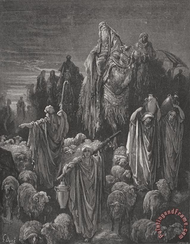 Gustave Dore Jacob Goeth Into Egypt Art Painting