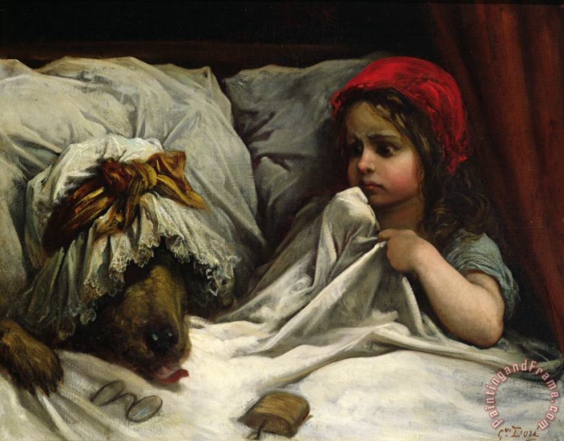 Gustave Dore Little Red Riding Hood Art Painting