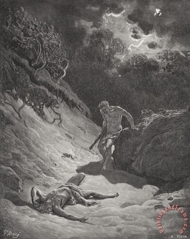 Gustave Dore The Death Of Abel Art Painting
