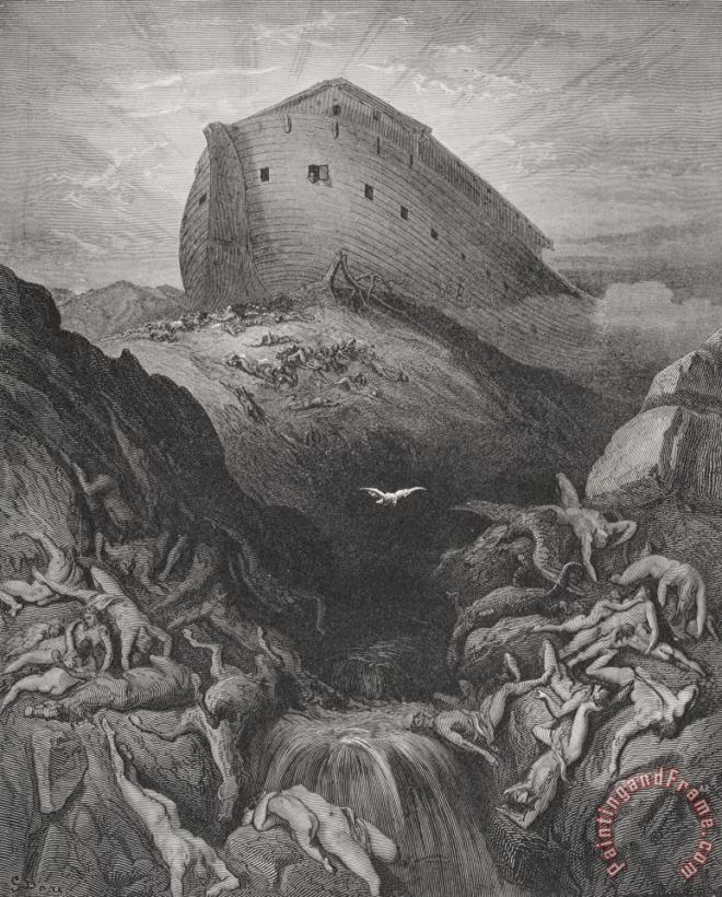 Gustave Dore The Dove Sent Forth From The Ark Art Print