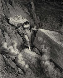 The Inferno, Canto 21 by Gustave Dore- Famous Art - Handmade Oil Painting  on Canvas — Canvas Paintings