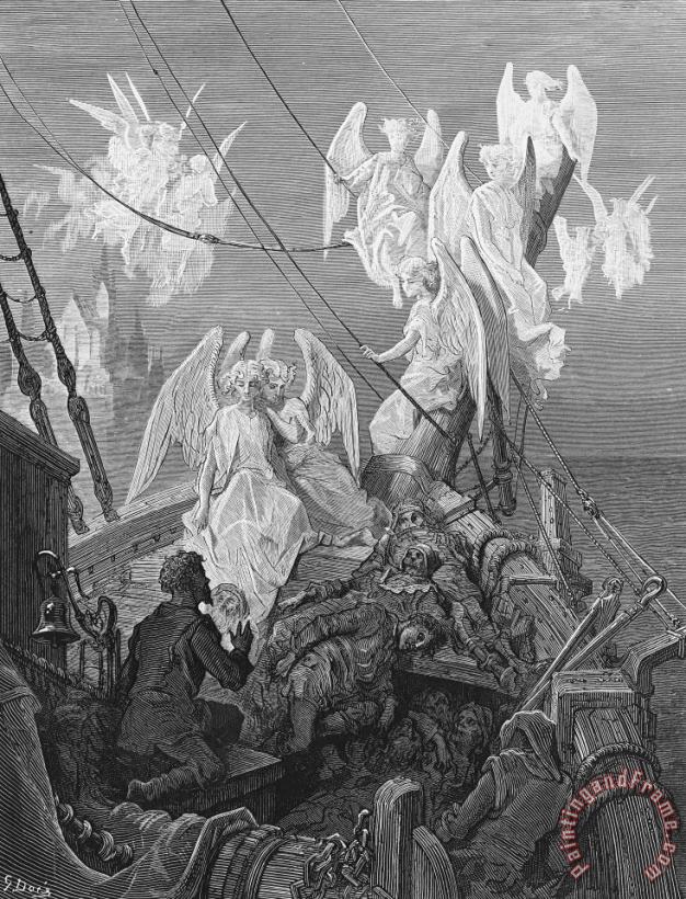 The Mariner Sees The Band Of Angelic Spirits painting - Gustave Dore The Mariner Sees The Band Of Angelic Spirits Art Print