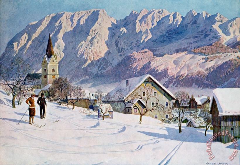 Mitterndorf In Austria painting - Gustave Jahn Mitterndorf In Austria Art Print