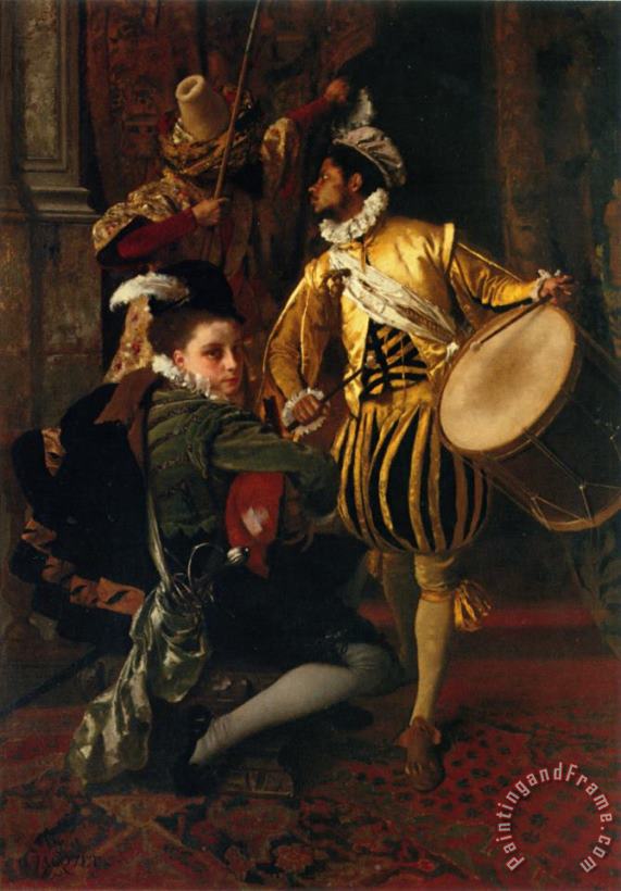 Musical Interlude painting - Gustave Jean Jacquet Musical Interlude Art Print