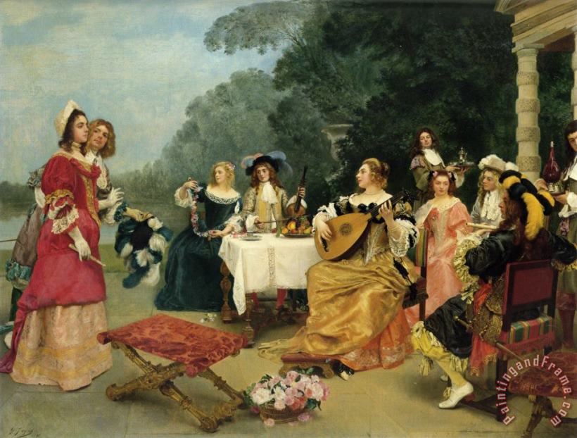 The Recital painting - Gustave Jean Jacquet The Recital Art Print