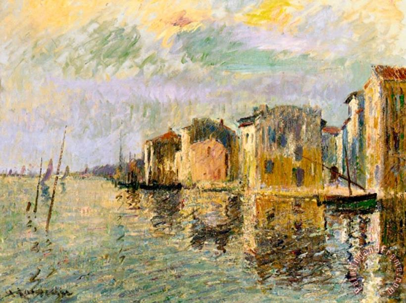 Martigues in the South of France painting - Gustave Loiseau Martigues in the South of France Art Print