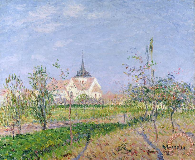 The Church At Vaudreuil painting - Gustave Loiseau The Church At Vaudreuil Art Print