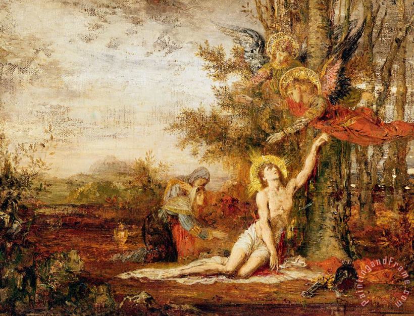 Gustave Moreau Christ With Angels Art Painting