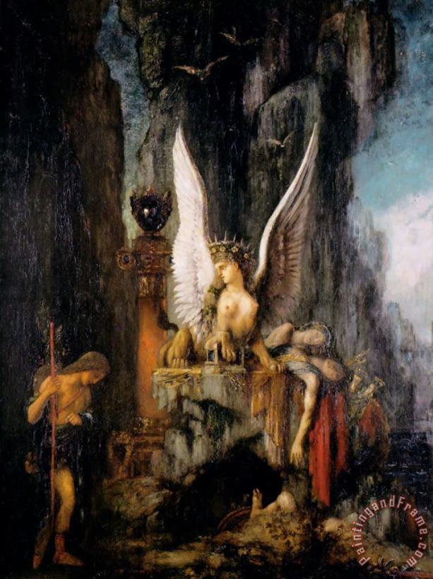 Oedipus The Wayfarer painting - Gustave Moreau Oedipus The Wayfarer Art Print