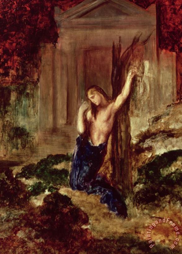 Orpheus At The Tomb Of Eurydice painting - Gustave Moreau Orpheus At The Tomb Of Eurydice Art Print