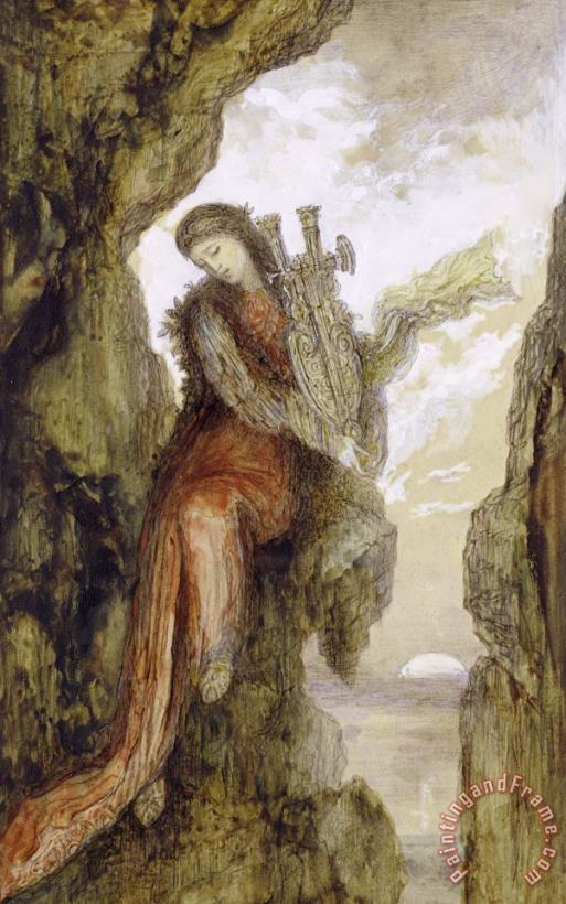 Sappho On The Cliff painting - Gustave Moreau Sappho On The Cliff Art Print
