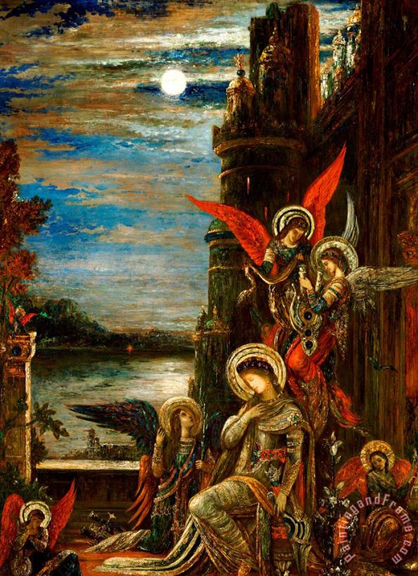 Gustave Moreau St Cecilia The Angels Announcing Her Coming Martyrdom Art Print