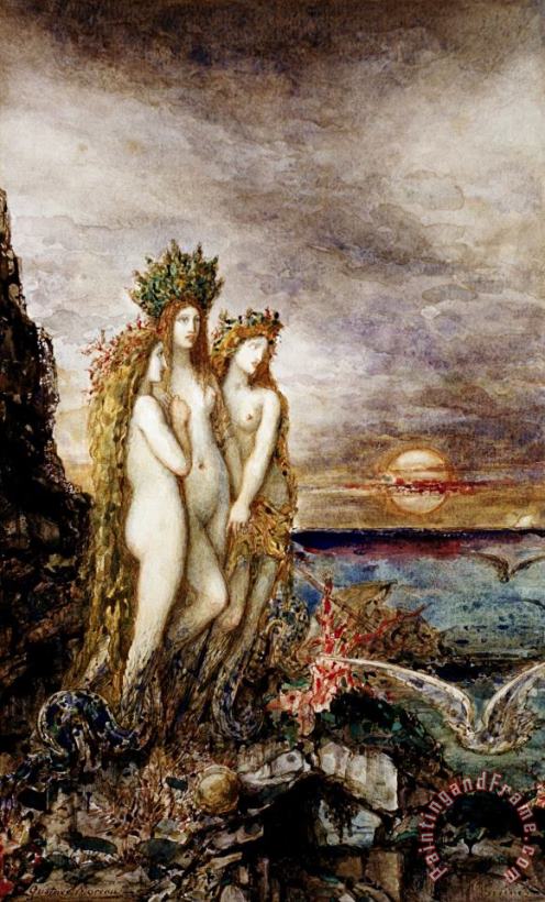 The Sirens painting - Gustave Moreau The Sirens Art Print