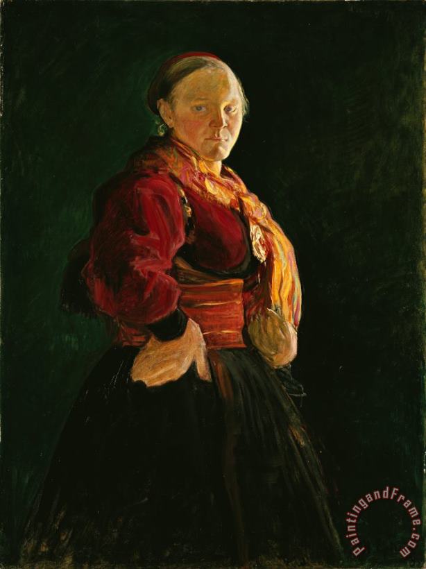 Portrait of Mari Clasen painting - Halfdan Egedius Portrait of Mari Clasen Art Print