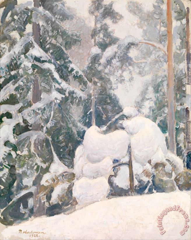 Winter Landscape painting - Halonen, Pekka Winter Landscape Art Print