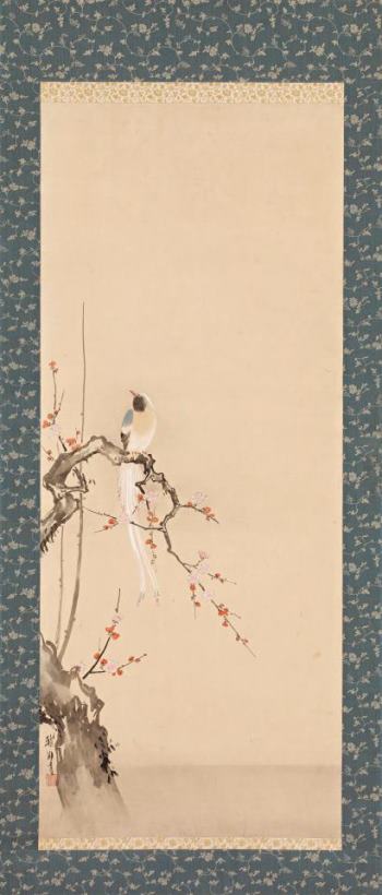 Bird And Plum Blossoms painting - Hanabusa Itcho Bird And Plum Blossoms Art Print