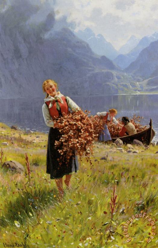 Hans Dahl Sommerdag Ved En Norsk Fjord Art Painting