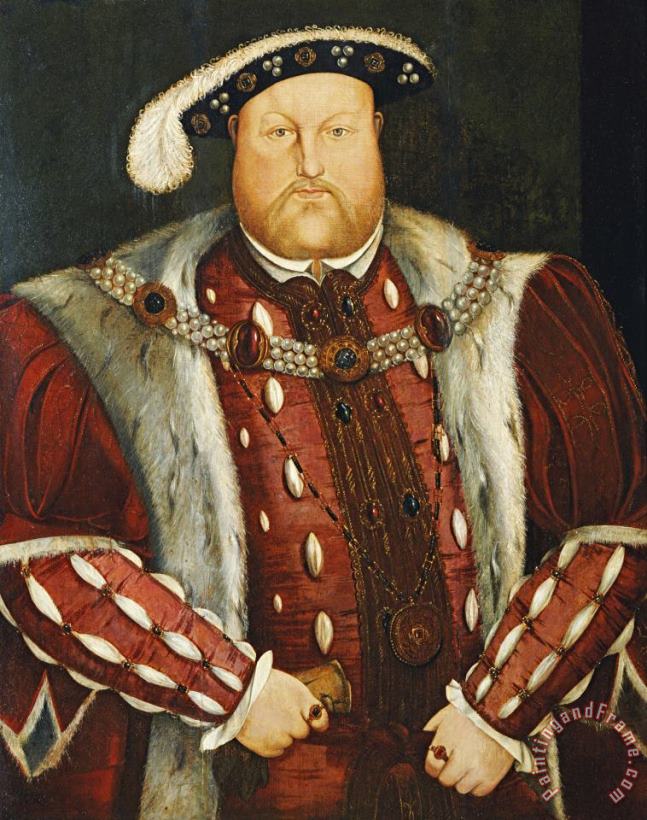 Portrait of King Henry VIII painting - Hans Holbein the Younger Portrait of King Henry VIII Art Print