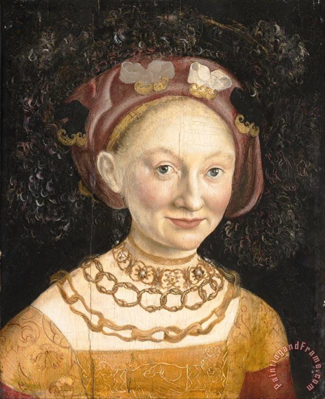 Hans Krell Portrait of Princess Emilia of Saxony Art Print