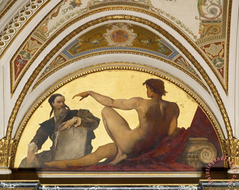 Michelangelo Buonarroti painting - Hans Makart Michelangelo Buonarroti Art Print