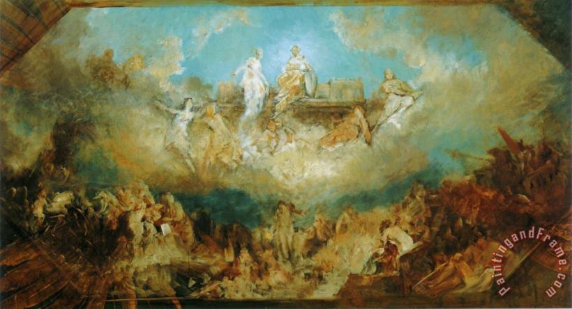 Hans Makart Sinking of The Nibelung Stronghold Into The Rhine Art Painting