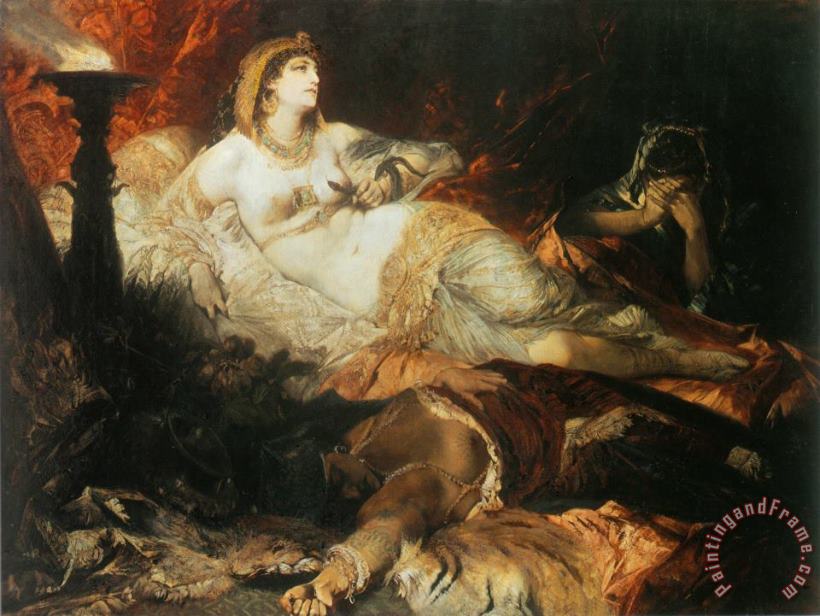 The Death of Cleopatra painting - Hans Makart The Death of Cleopatra Art Print