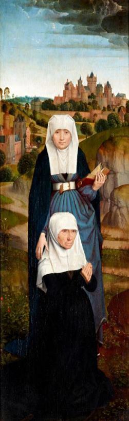 Hans Memling Old Woman at Prayer with St. Anne Art Print