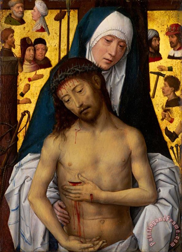 Hans Memling The Man of Sorrows in The Arms of The Virgin Art Print