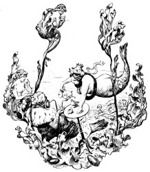 Hans Tegner Mermaids Hans Christian Andersen Illustration