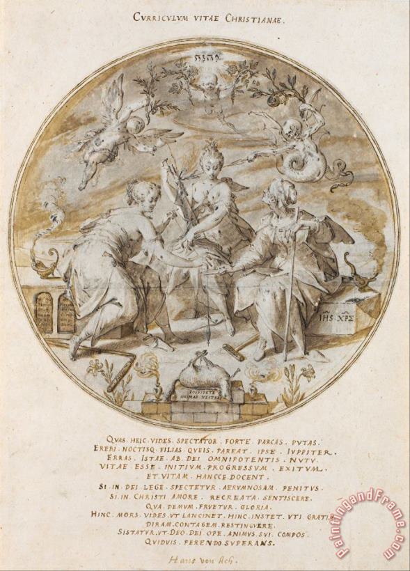 Hans von Aachen Curriculum Vitae Christianae Art Print
