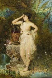 Hans Zatzka A Beautiful Woman Bathing
