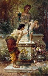 Hans Zatzka At Cupids Fountain