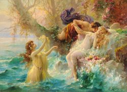 Hans Zatzka Faun And Nymph