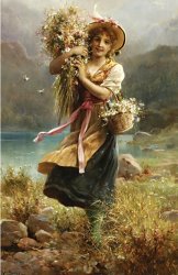 Hans Zatzka The Flower Girl