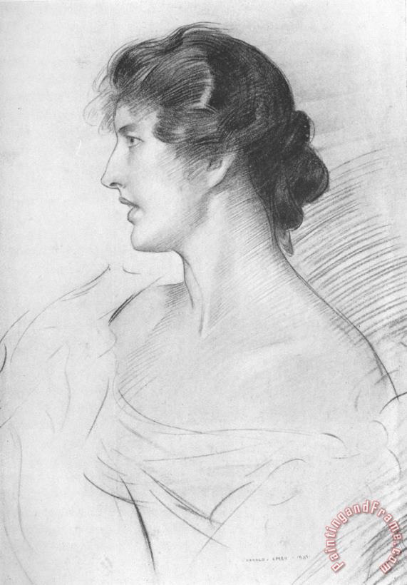 Study of a Woman painting - Harold Speed Study of a Woman Art Print