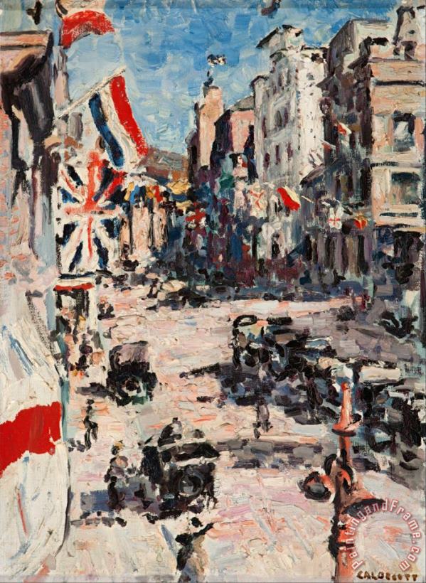 Harry Caldecott Royal Visit 1925 Art Painting