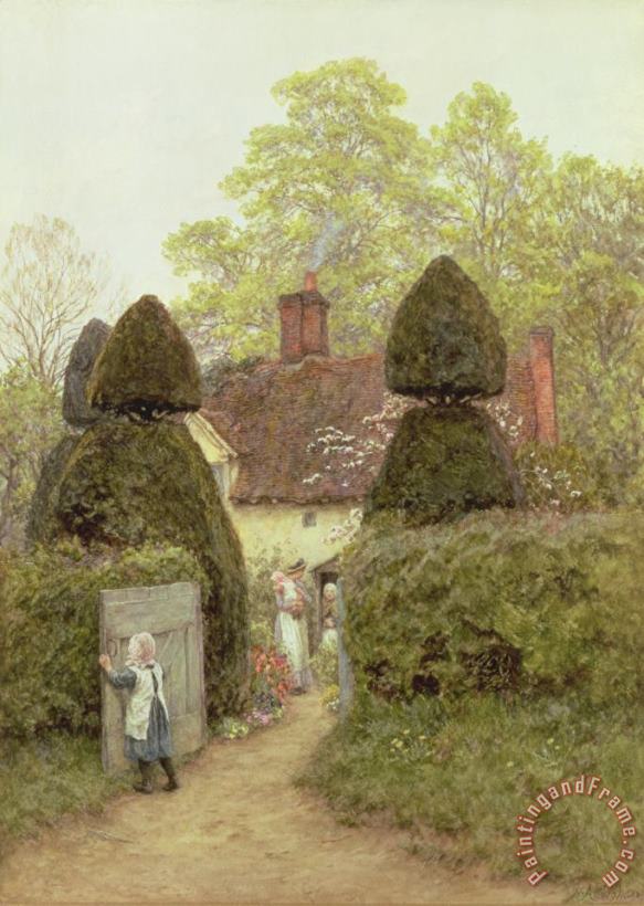 Helen Allingham Cottage Near Pinner Art Print