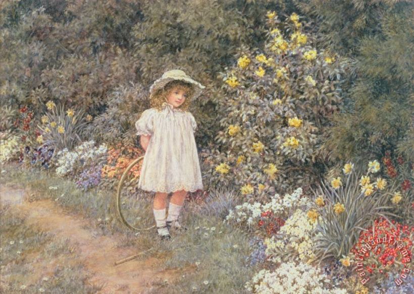 Pause for Reflection painting - Helen Allingham Pause for Reflection Art Print