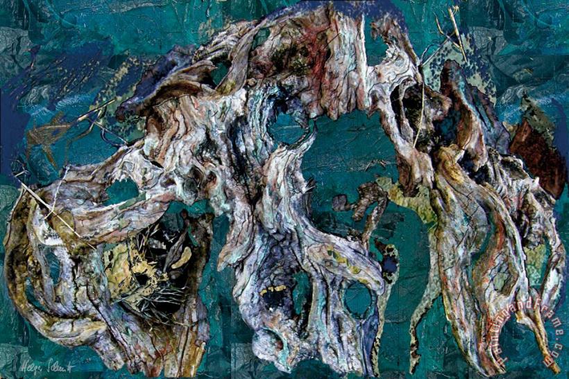 Driftwood painting - Helga Schmitt Driftwood Art Print