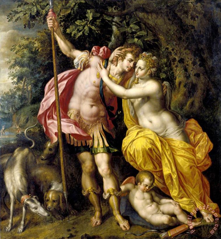 Venus And Adonis painting - Hendrick De Clerck Venus And Adonis Art Print