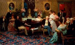 Hendrik Siemiradzki Chopin Playing the Piano in Prince Radziwills Salon