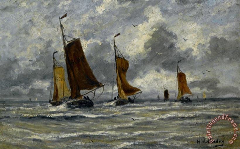 Hendrik Willem Mesdag Ships at Full Sea Art Painting