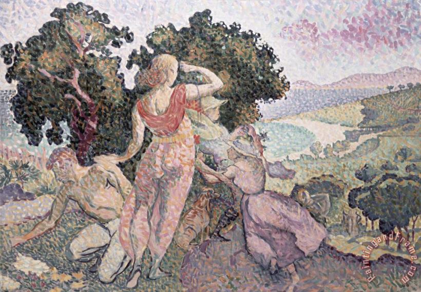 The Excursionists painting - Henri-Edmond Cross The Excursionists Art Print