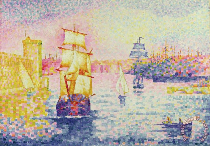 The Port of Marseilles painting - Henri-Edmond Cross The Port of Marseilles Art Print