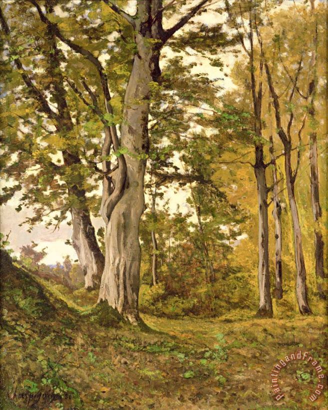 Henri-Joseph Harpignies Forest at Fontainebleau Art Painting