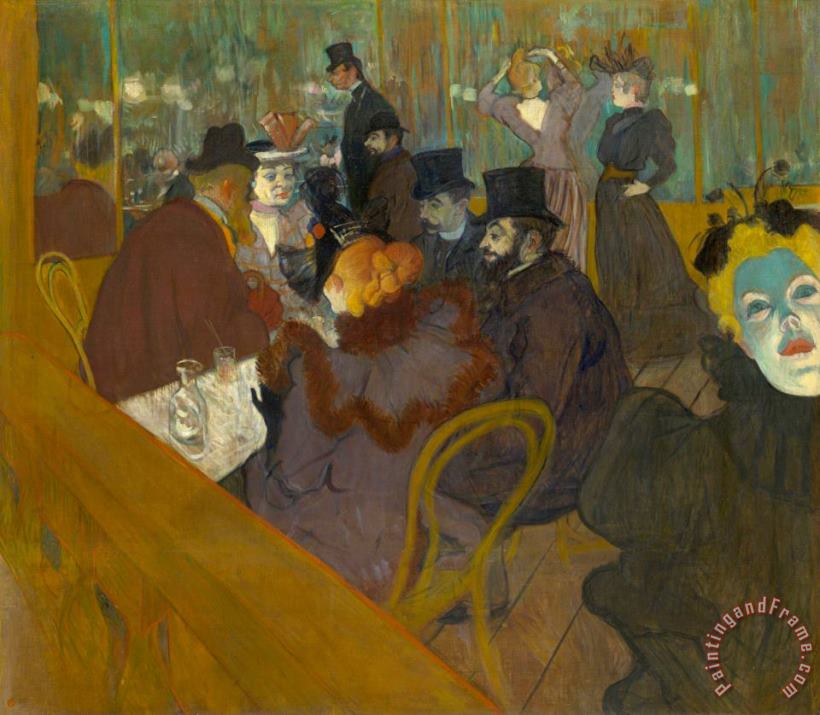 Henri de Toulouse-Lautrec At The Moulin Rouge Art Print