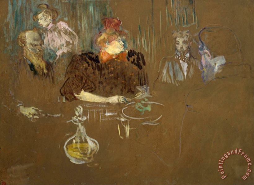 Henri de Toulouse-Lautrec At The Table of Monsieur And Madame Natanson Art Painting